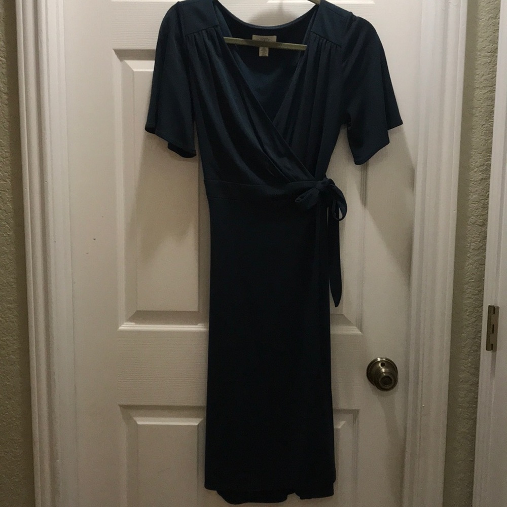 Dark Teal Loft Wrap Dress